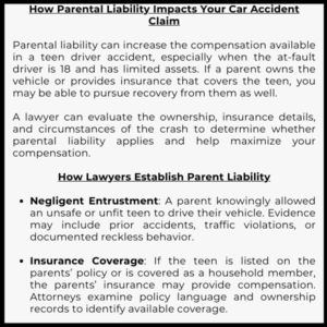 How Parental Liability Impacts Your Car Accident Claim