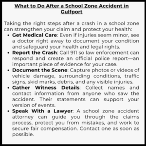 What to Do After a School Zone Accident in Gulfport